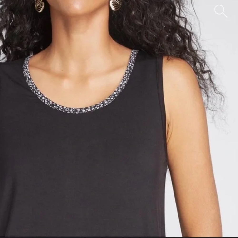 Doncaster Elegant Black Classy Embellished Tank Top